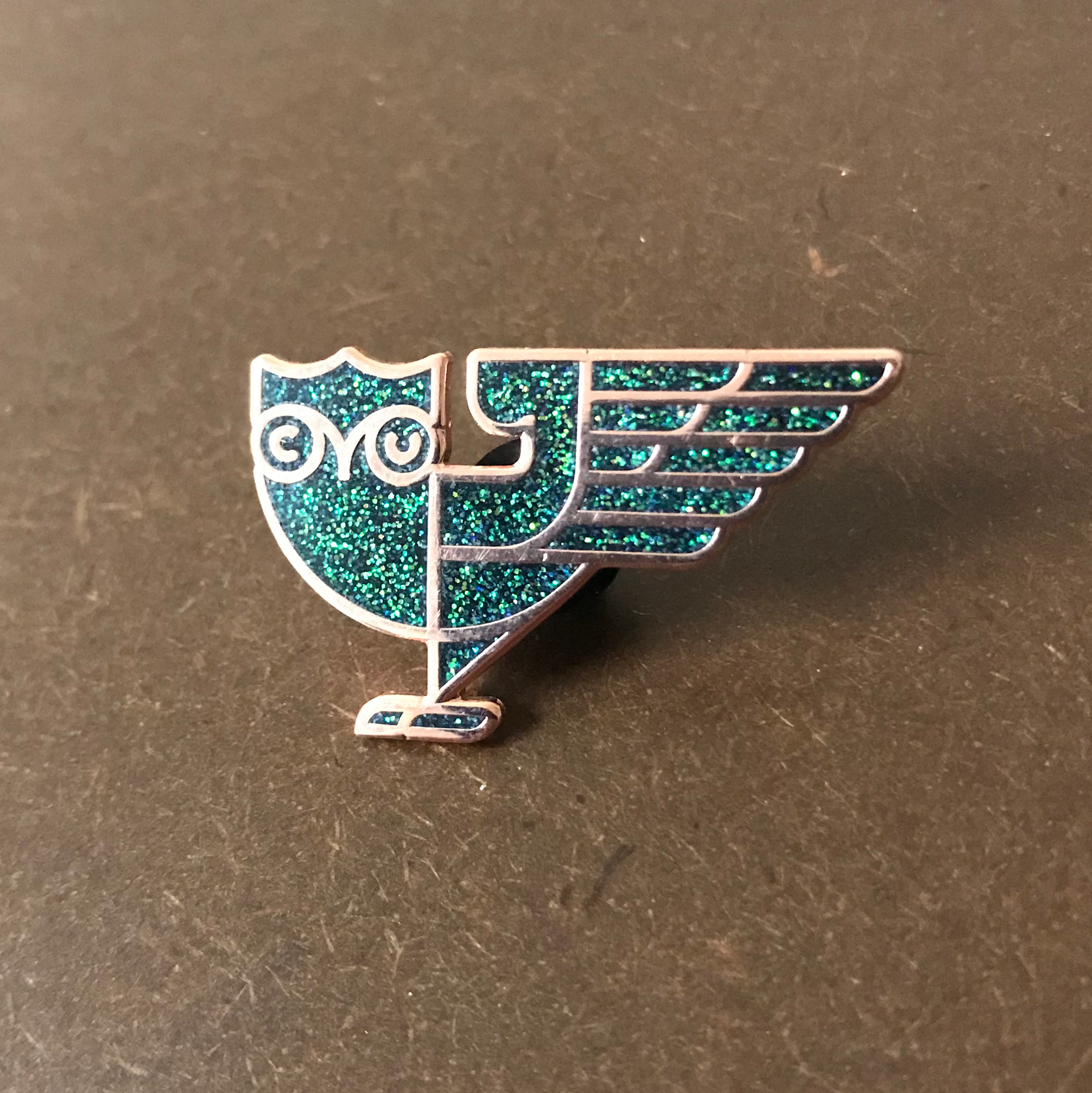 CU Copper Owl Pin