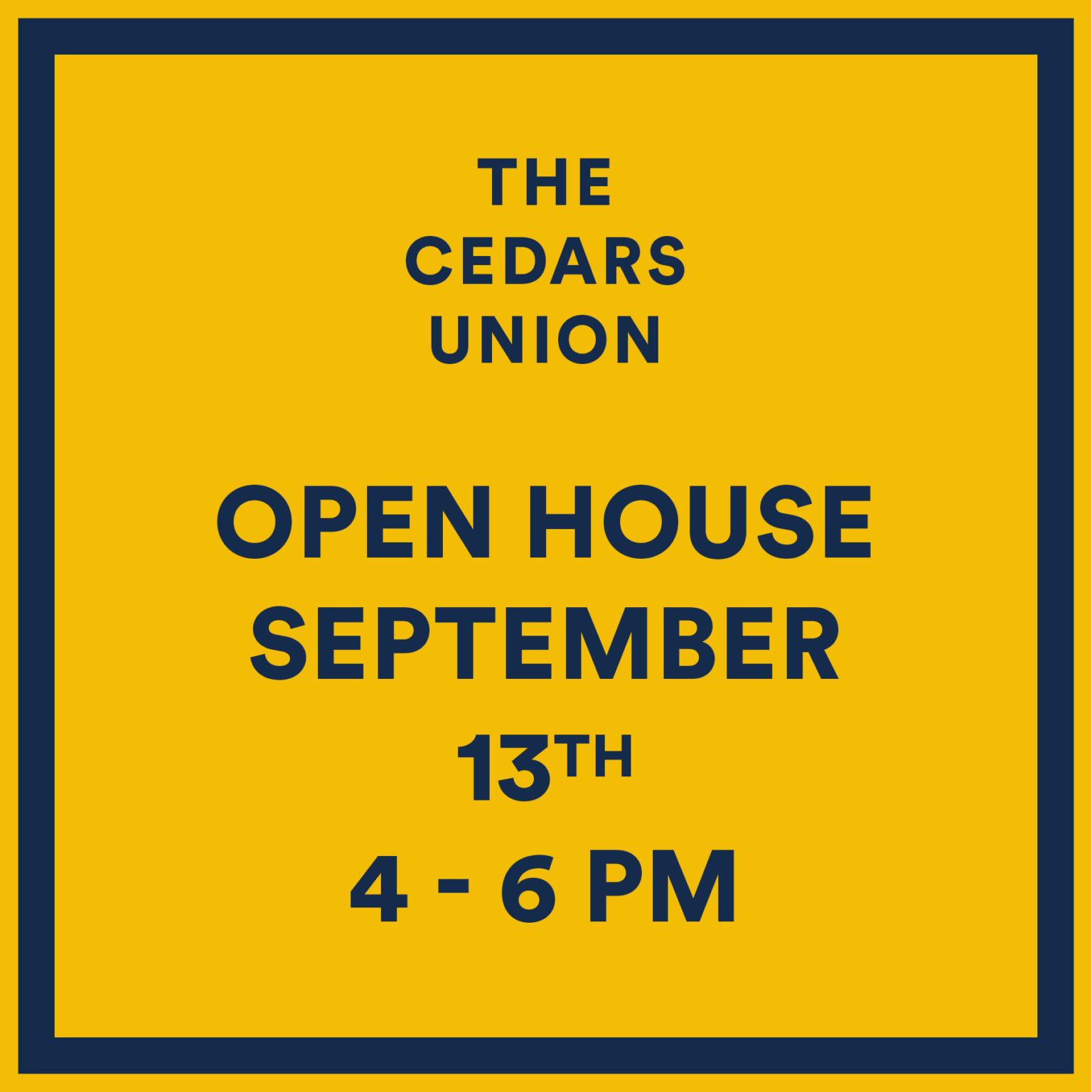 Cedars Union September Open House - Cedars Union