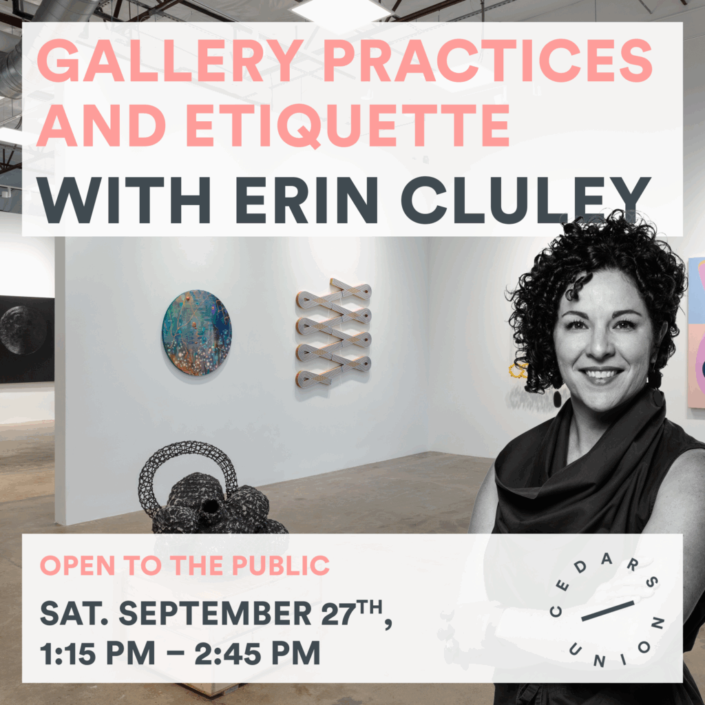 Gallery Practices and Etiquette w/ Erin Cluley